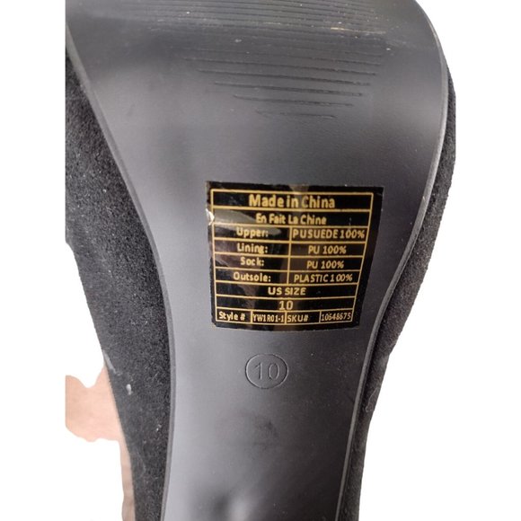 Torrid Women's Open Peep Toe Black Zip Up Bootie 4 Inch Heels Size 10 - Picture 6 of 6